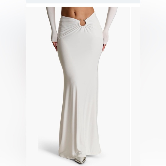 Naked Wardrobe White Ring Detail Cutout Skirt Set - Picture 4 of 7